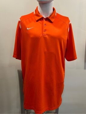L Men’s Nike Dri Fit Orange Golf Polo